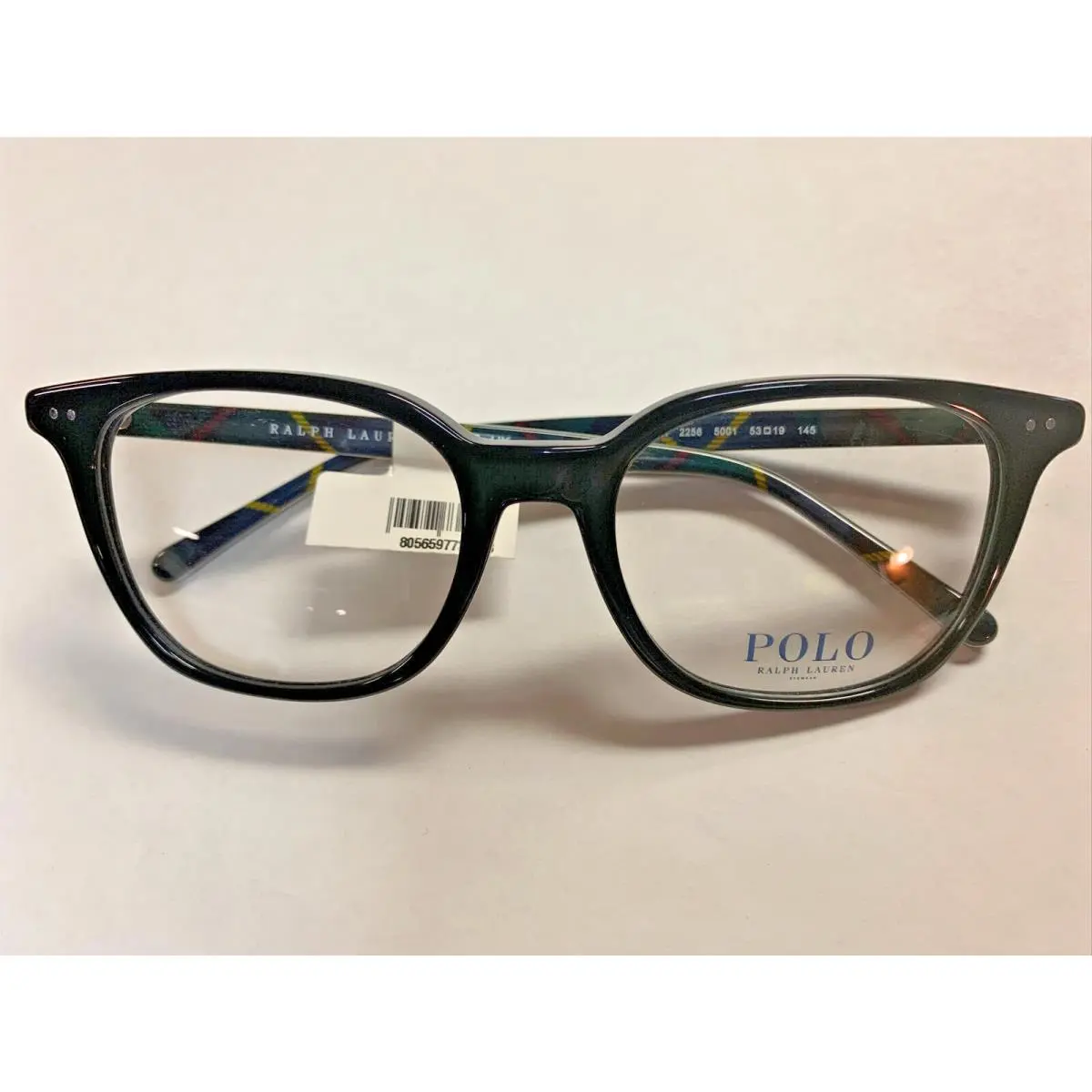 Polo Ralph Lauren PH2256 5001 Black Frame Demo Lens Eyeglasses 53-19-145