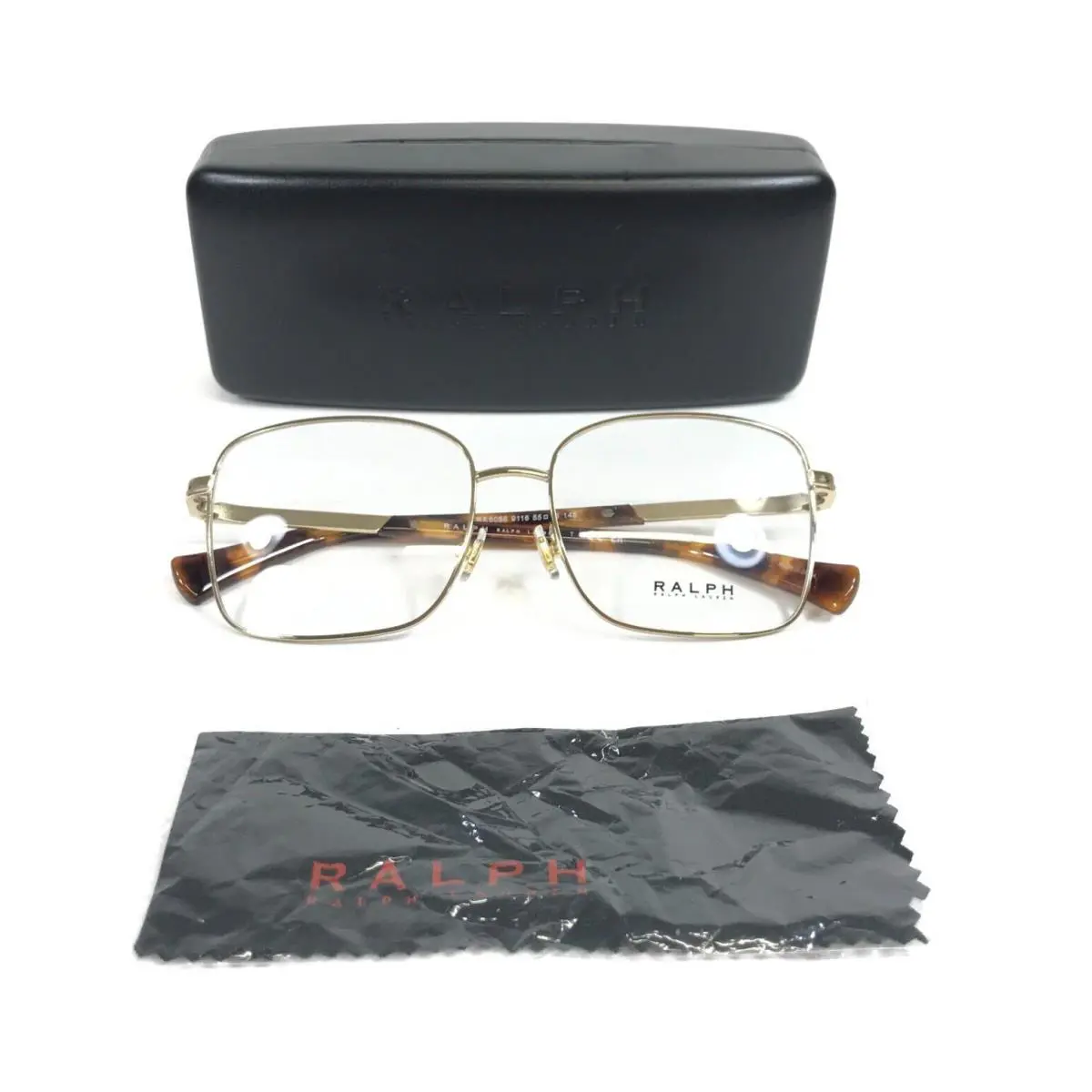 Ralph Lauren Eyeglasses Frames RA6056 9116 Pale Gold Square Tortoise 55-16-145