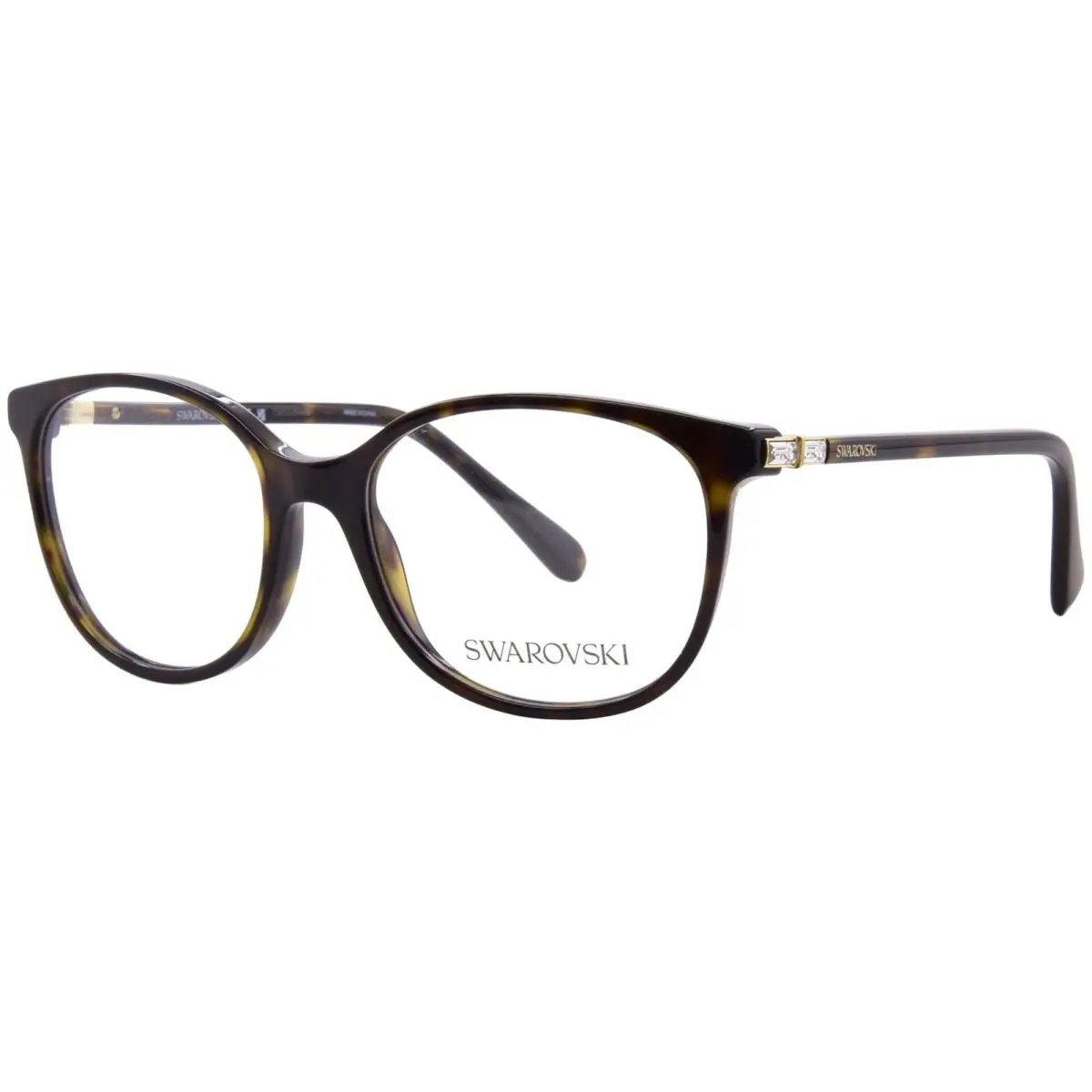 Swarovski SK2002 1002 Eyeglasses Frame Women`s Havana Full Rim Square Shape 53mm