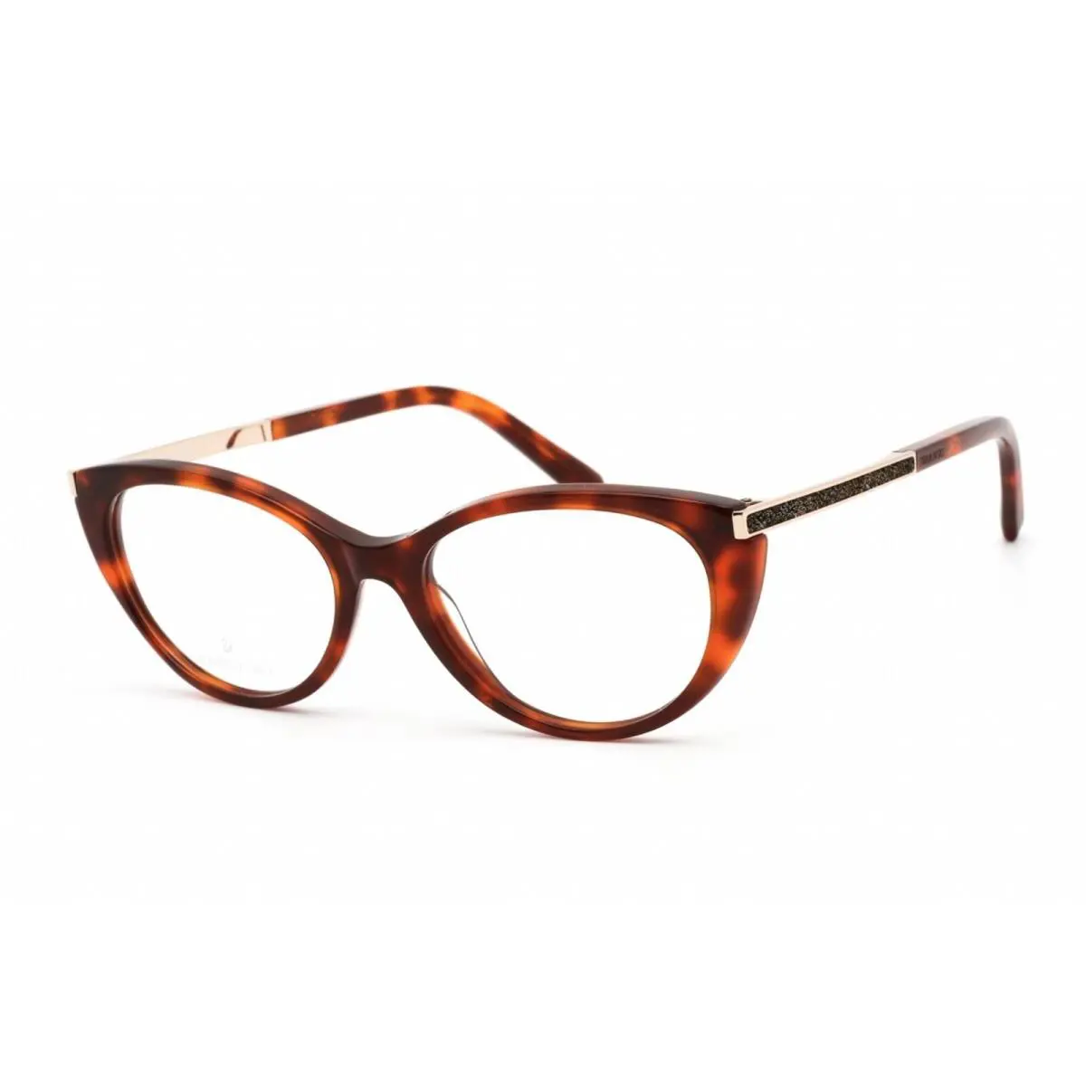 Swarovski Women`s Eyeglasses Dark Havana Cat Eye Plastic Frame SK5413 052