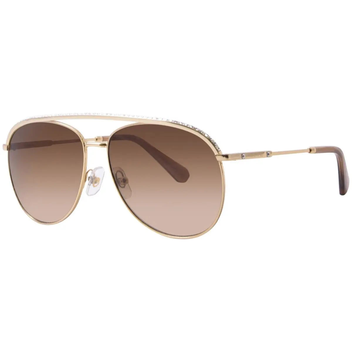 SK7005 400474 Sunglasses Women`s Gold/brown Gradient Lenses Pilot 61mm by Swarovski