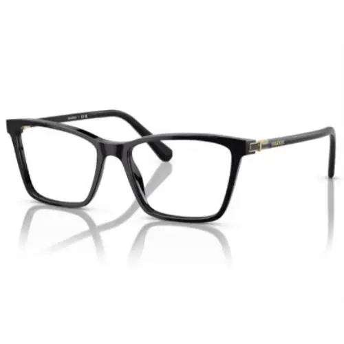 Swarovski SK2015 1001 Eyeglasses Women`s Black Full Rim Rectangle Shape 53mm
