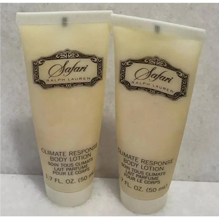 2 Safari Ralph Lauren Climate Response Body Lotion 1.7 oz Cosmair Vintage Htf