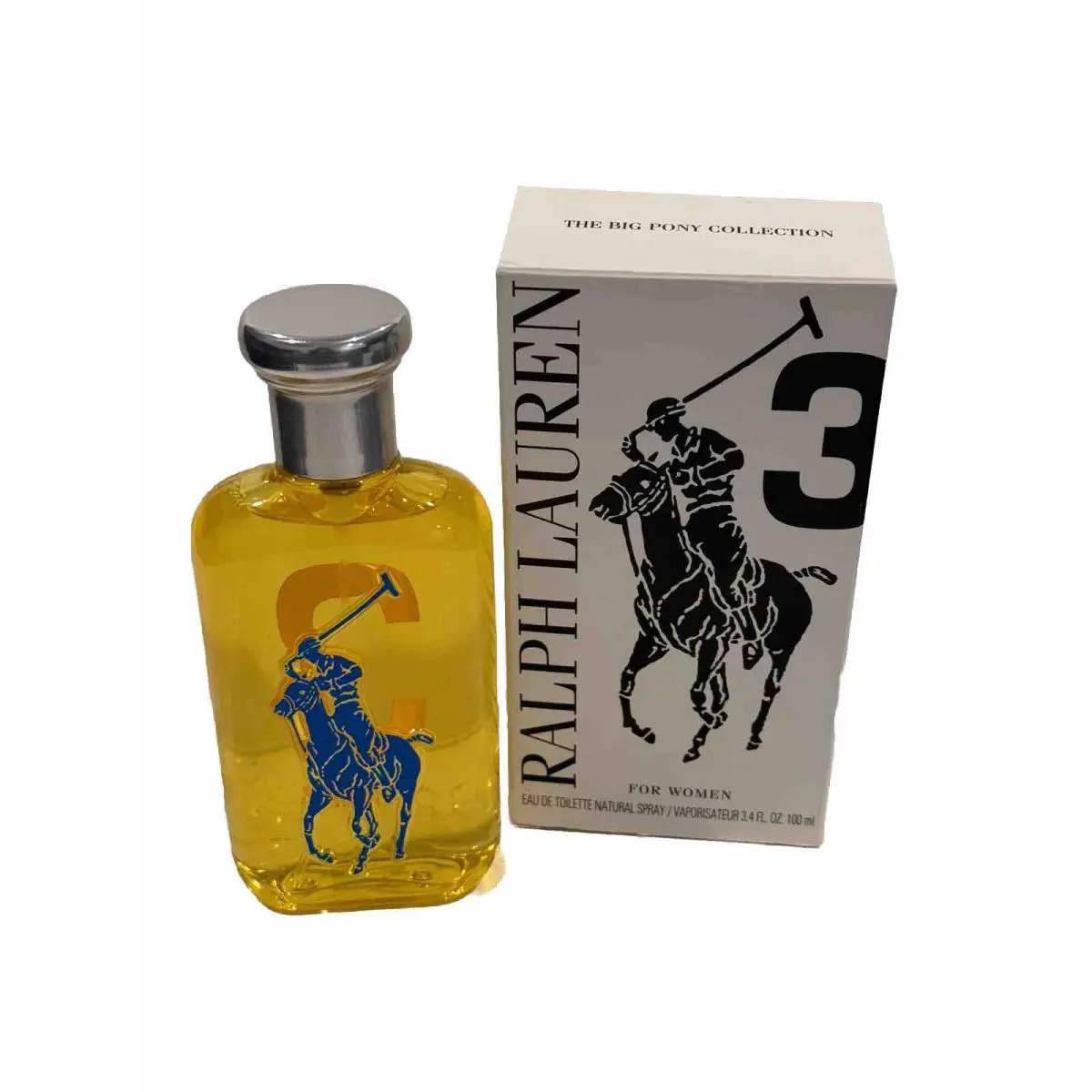 Polo Big Pony 3 by Ralph Lauren 3.4oz Edt For Women In White Box W/cap