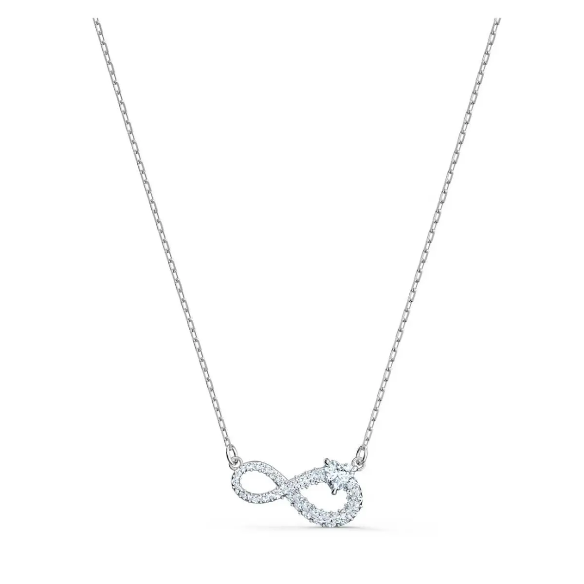 Swarovski Jewelry Necklace Infinity White Rhodium Plated - 5520576
