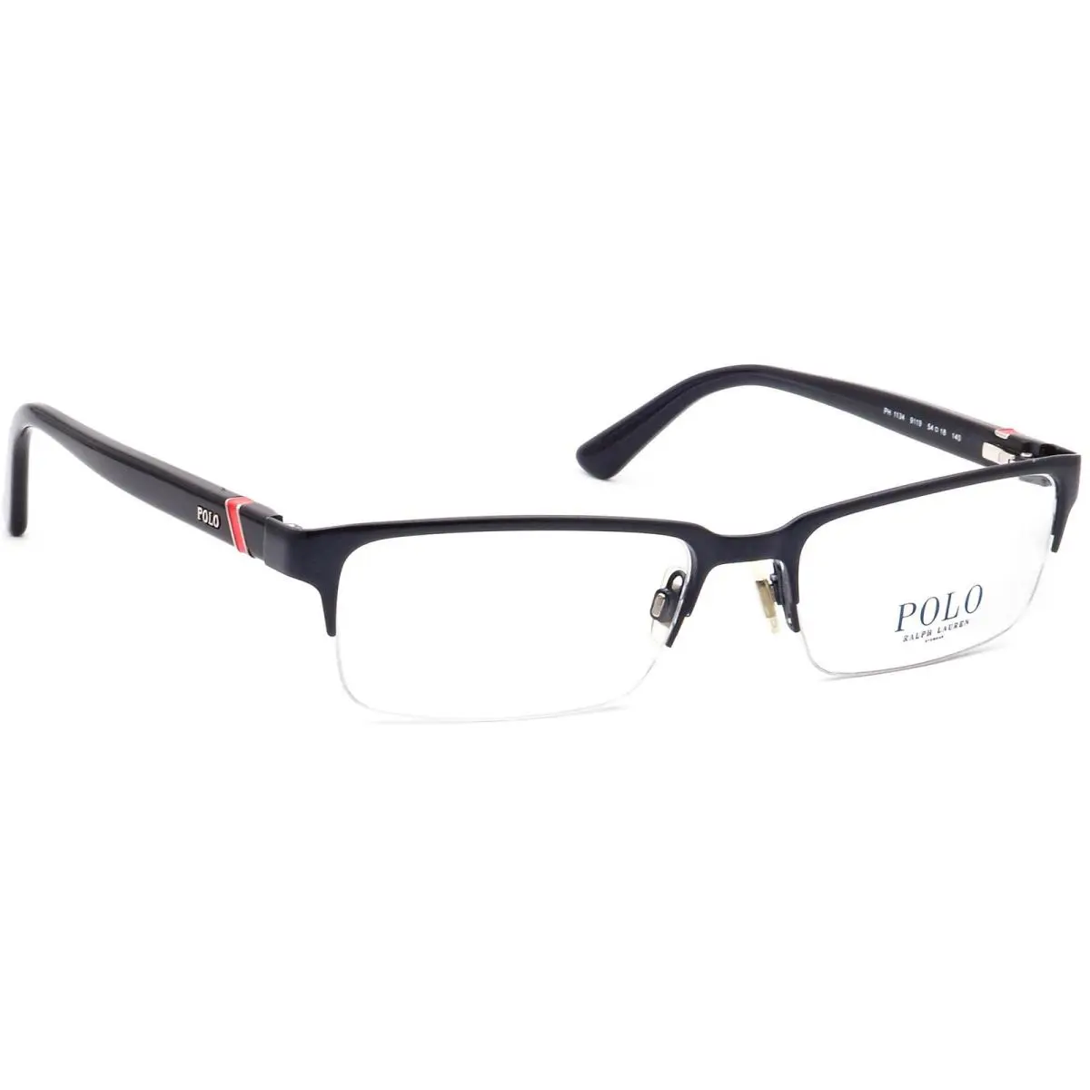 Ralph Lauren Polo Eyeglasses PH 1134 9119 Dark Blue Half Rim Frame 54 18 140
