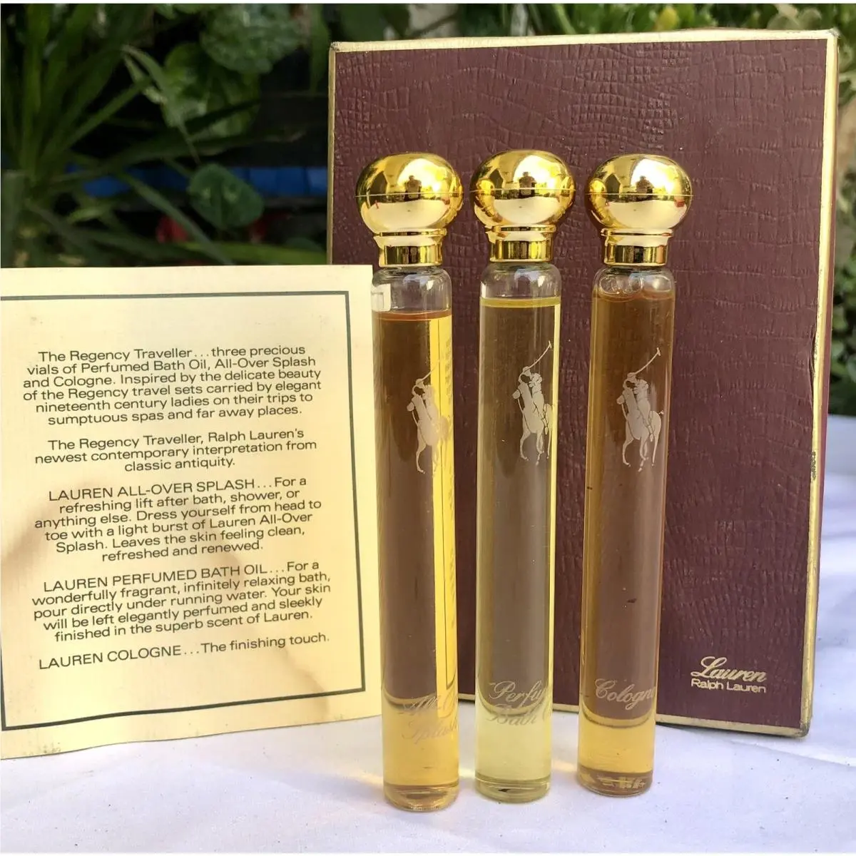 Vintage Lauren Ralph Lauren Perfume Set 7/16oz Bath Splash Oil Cologne Cosmair