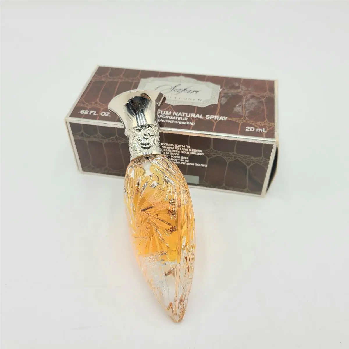 Vintage Ralph Lauren Safari Eau de Parfum Refillable Purse Spray .68 fl oz