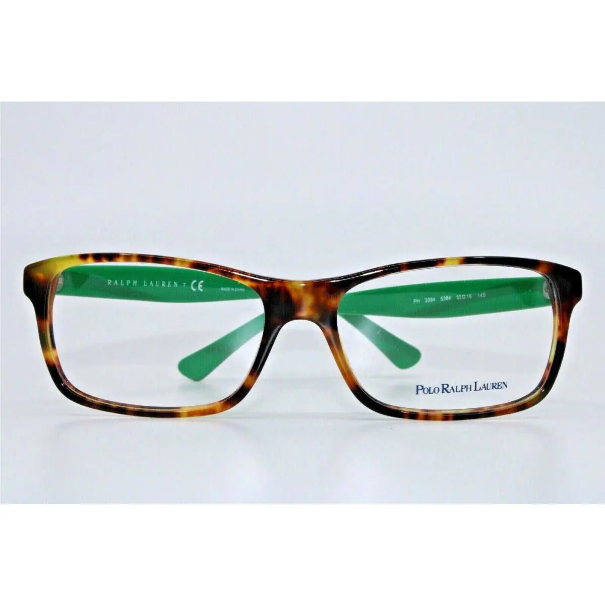 Polo Ralph Lauren PH2094 5384 Light Toroise W/green Eyeglasses 55