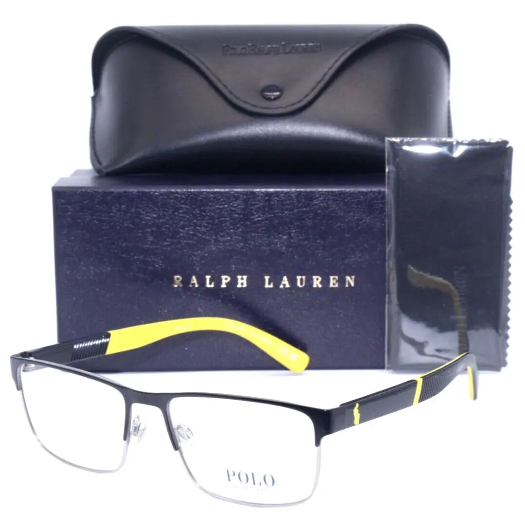 Polo Ralph Lauren PH 1215 9267 Matte Black-silver Eyeglasses 56-17
