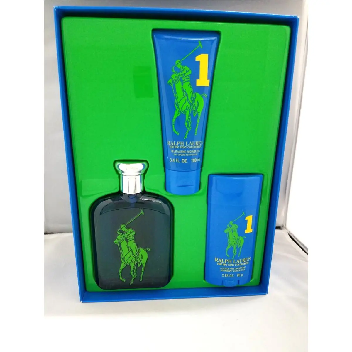 Ralph Lauren Polo Big Pony 1 Men`s 3 Pcs Set 4.2 FL OZ Please See Description
