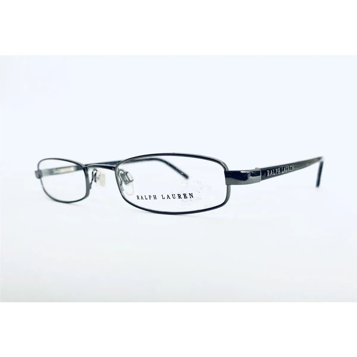 Ralph Lauren Silver Reader Rectangular Glasses Italy RL5009 47 19 135