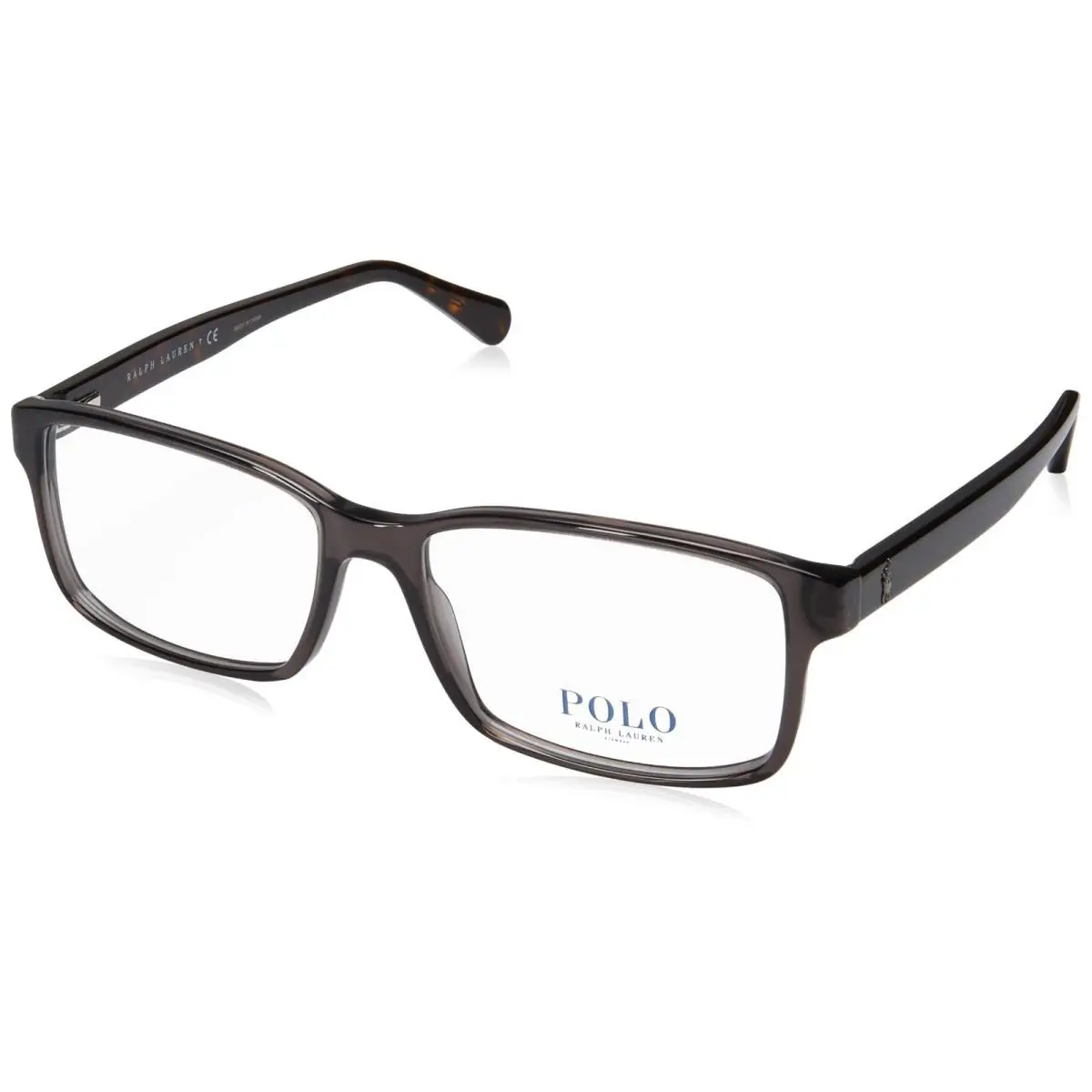 Polo Ralph Lauren Mens Ph2123 Rectangular Prescription Eyewear Frames-authentic - Frame: Shiny Transparent Grey