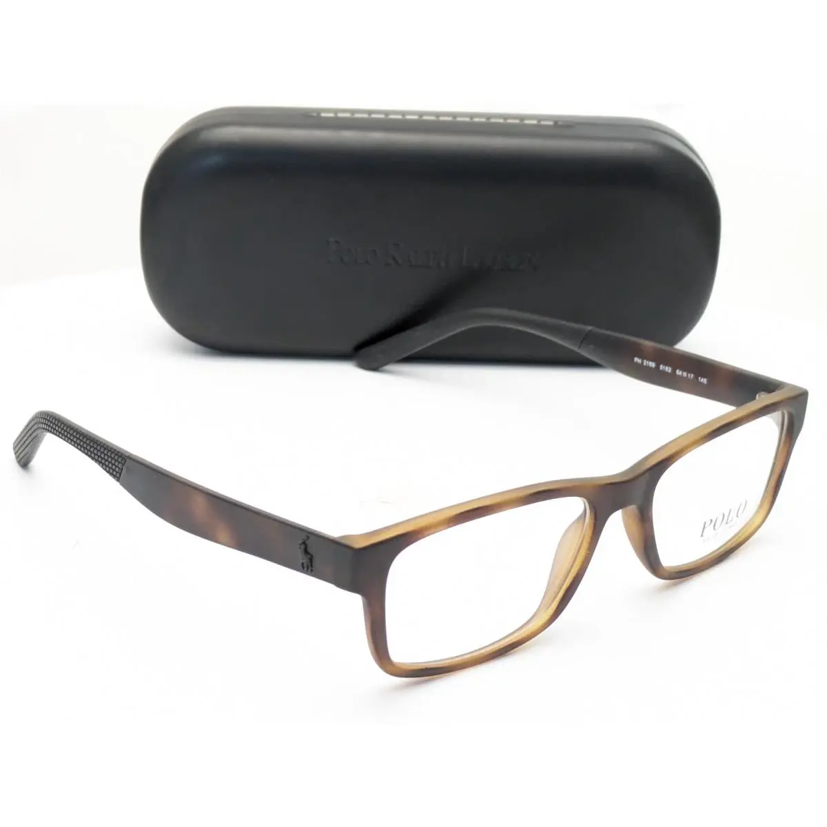 Polo Ralph Lauren PH2169 5182 Rectangle Matte Dark Havana Mens Eyeglasses 54mm