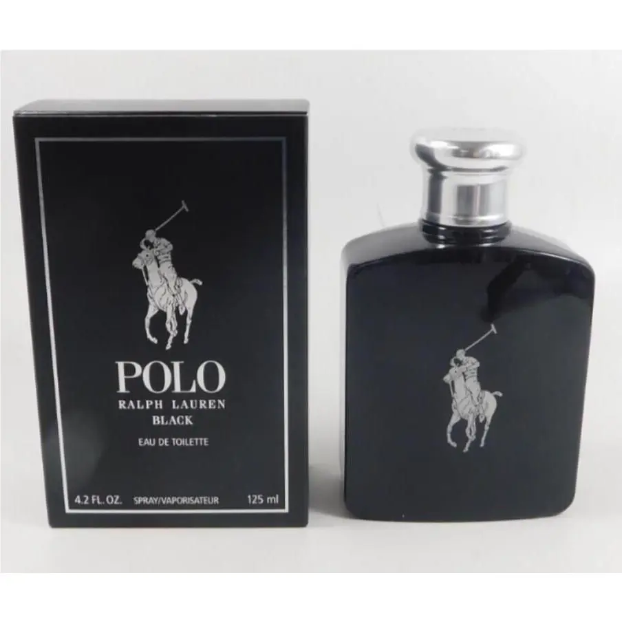 Polo Black Cologne Perfume Ralph Lauren 4.2 Oz 125 ml Edt Spray Men Box