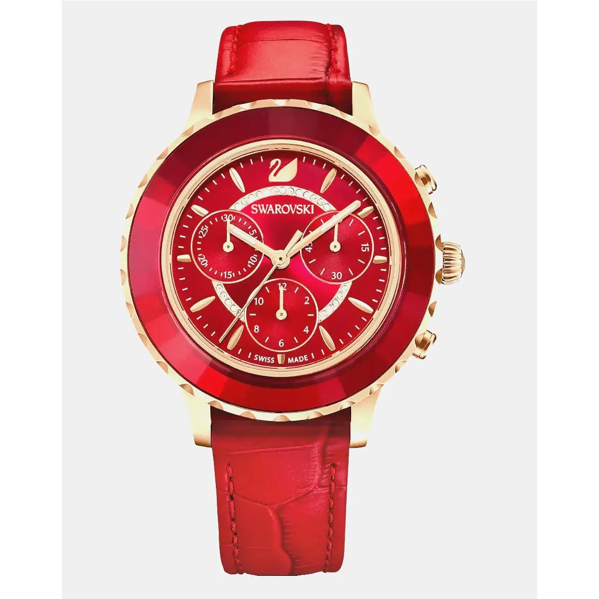 Swarovski 5646975 Octea Chronograph Rose Tone Red Women`s Watch