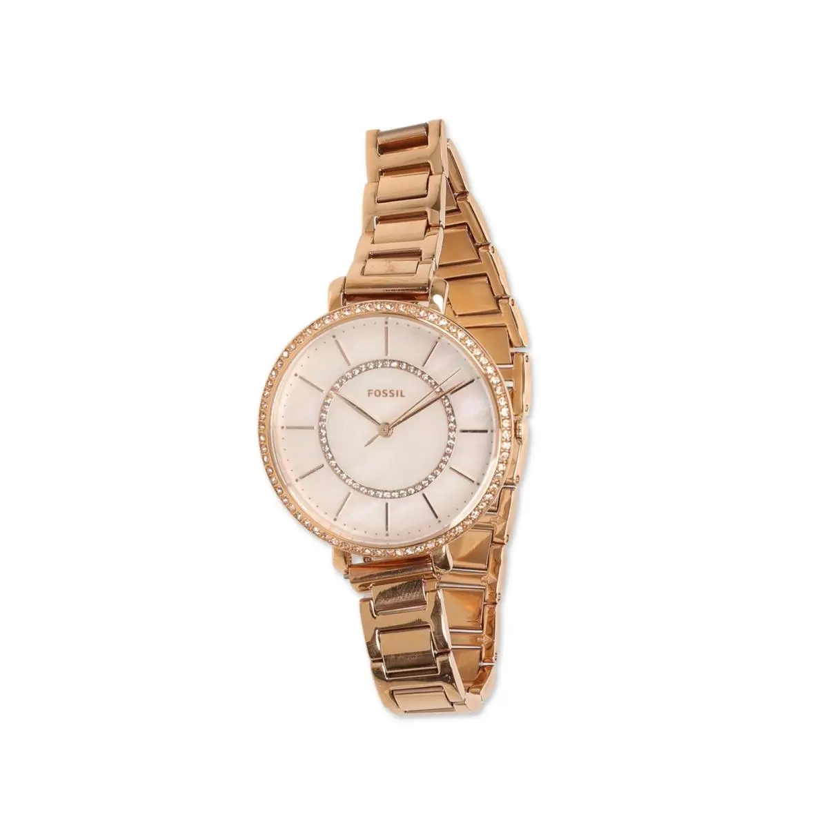 302502 Jocelyn 3 Hand Watch W/rose Gold Strap Mother of Pearl Face by Fossil