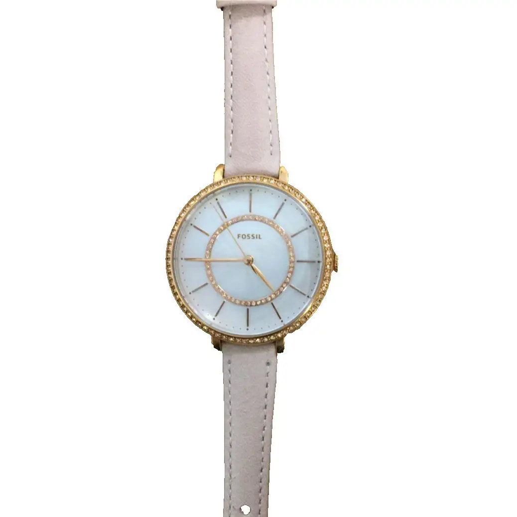 Women Jocelyn Three-hand Blush Leather Watch ES4455 by Fossil