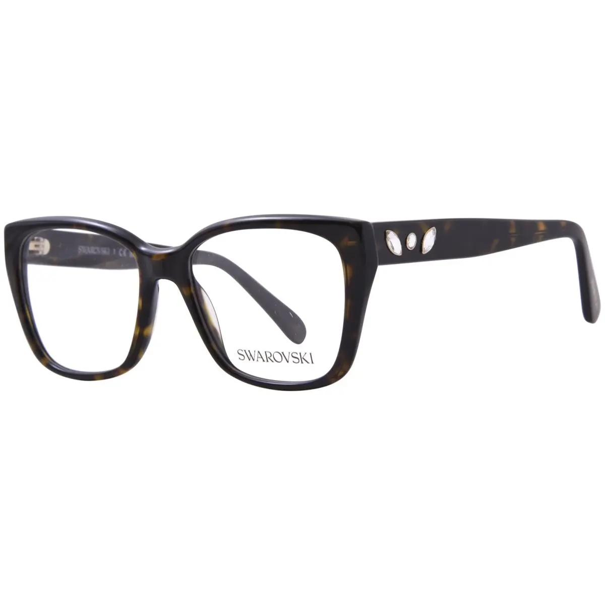 Swarovski SK2008 1002 Eyeglasses Frame Women`s Havana Full Rim Square Shape 53mm