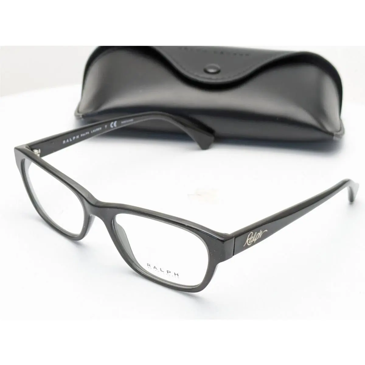 Ralph Lauren RA7093 5681 Rectangle Shiny Black Glitter Womens Eyeglasses 52mm