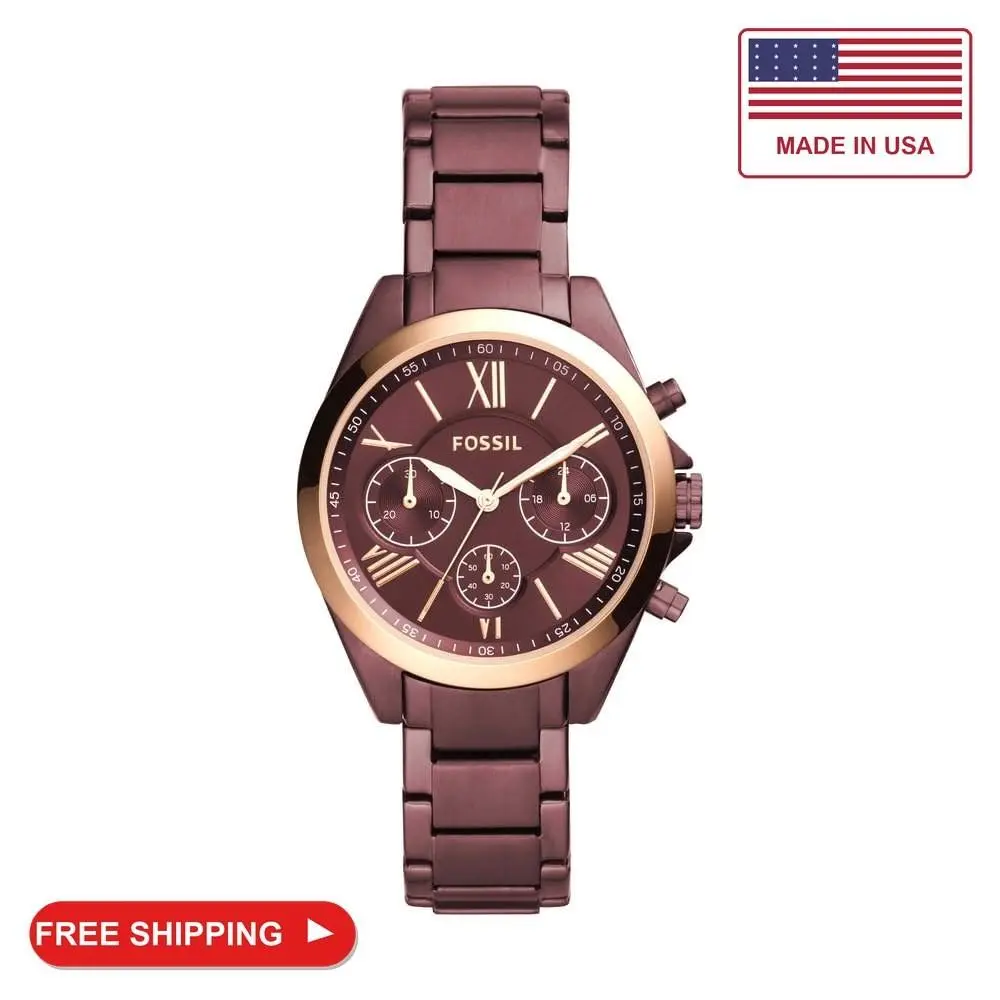Fossil Women`s Modern Courier Quartz Stainless Chronograph Watch Color: Wine M