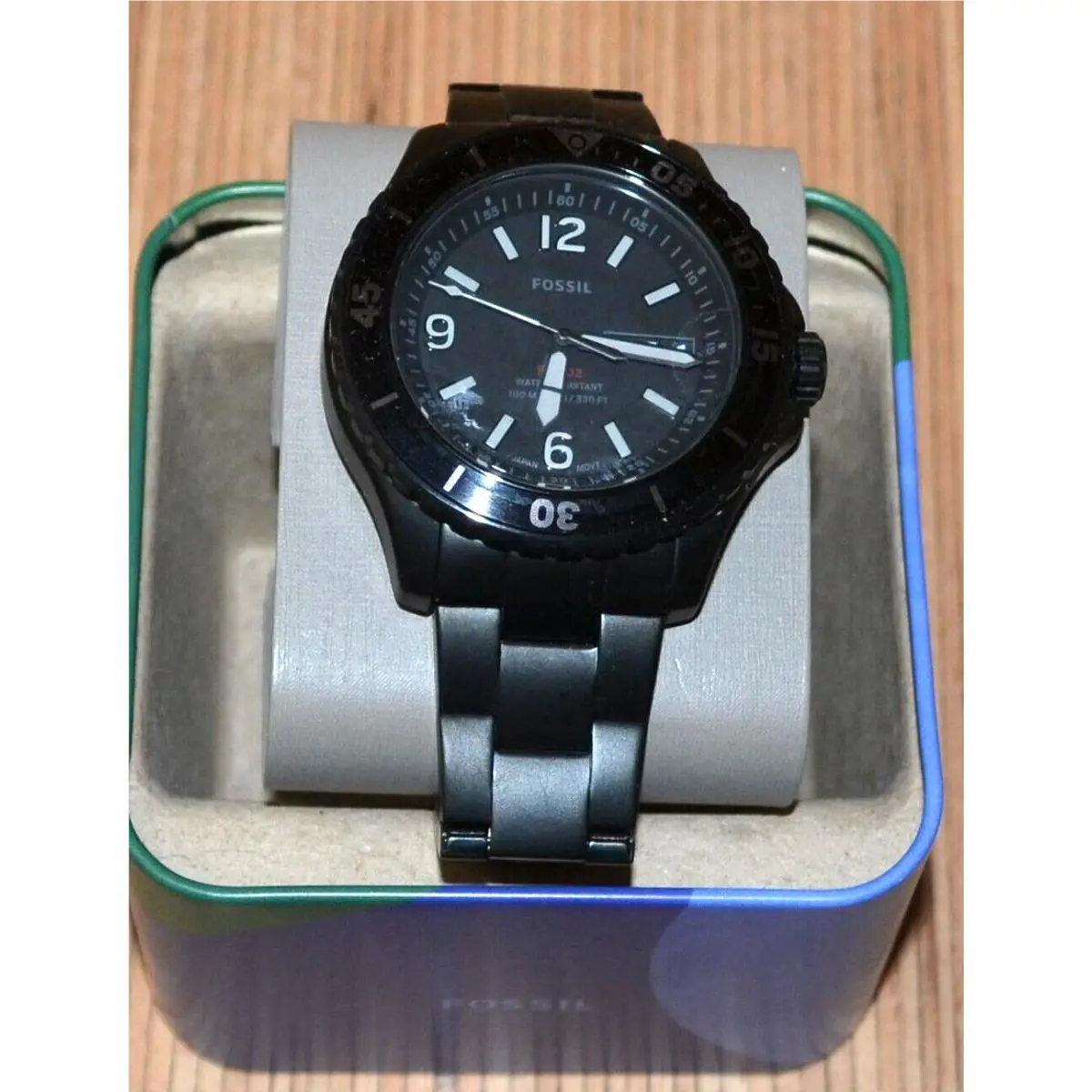 Fossil FS5688 Men`s FB-02 Black Stainless Steel Bracelet Watch