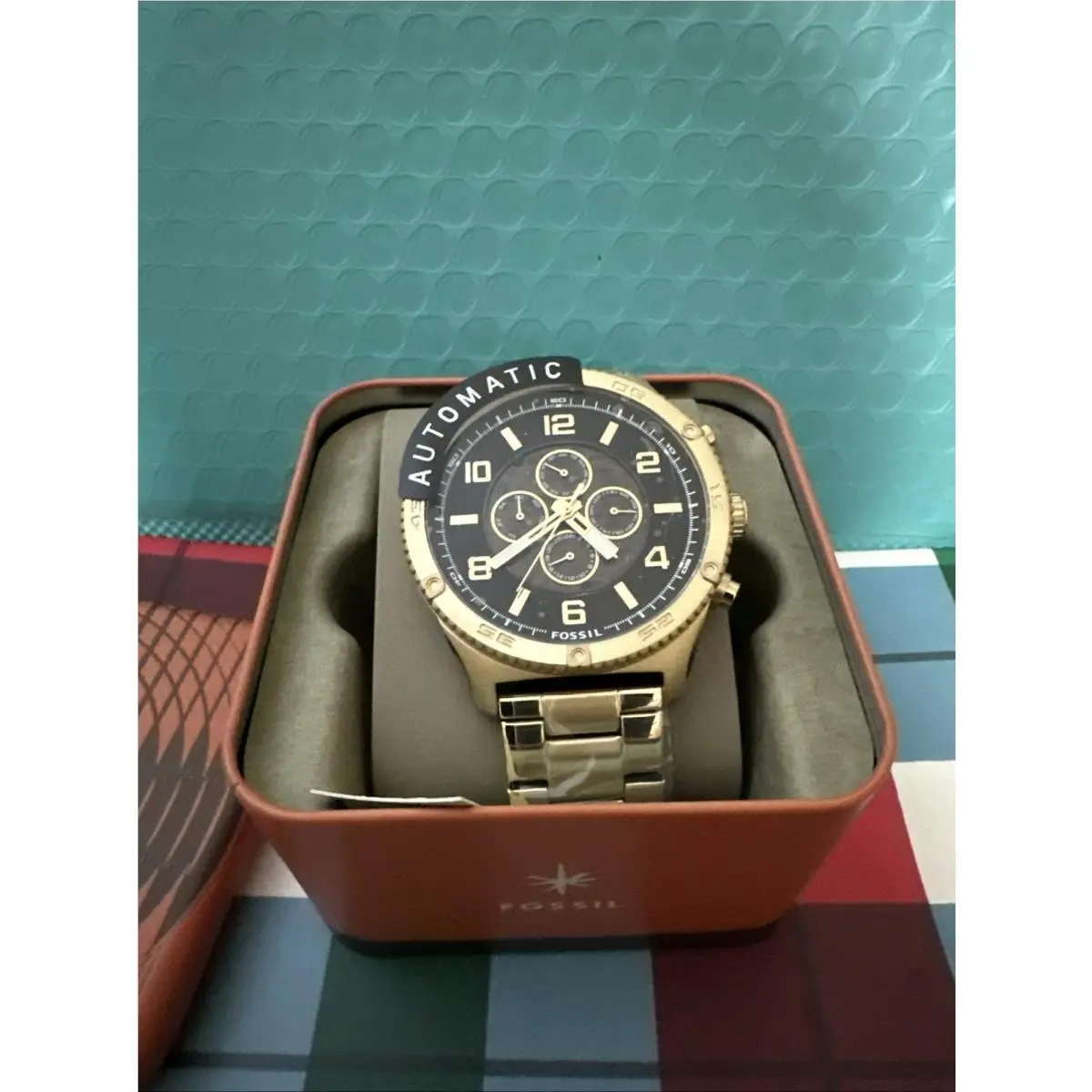 Automatic  Brox Gold Black Skeleton Chrono BQ2667 Mens Watch by Fossil