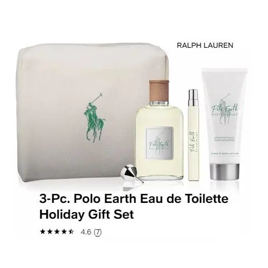 Ralph Lauren Polo Earth Set 3.4 oz / 100 ml Eau De Toilette Edt Spray Unisex