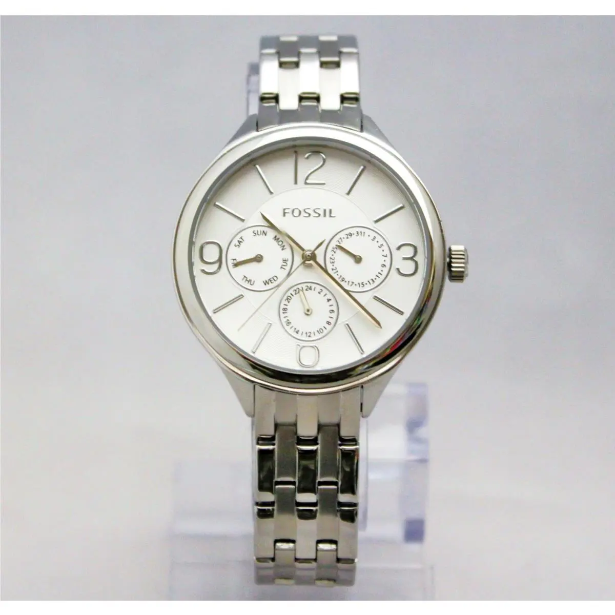 BQ3126 Modern Courier Chronograph Silver Stainless Women Watch by Fossil