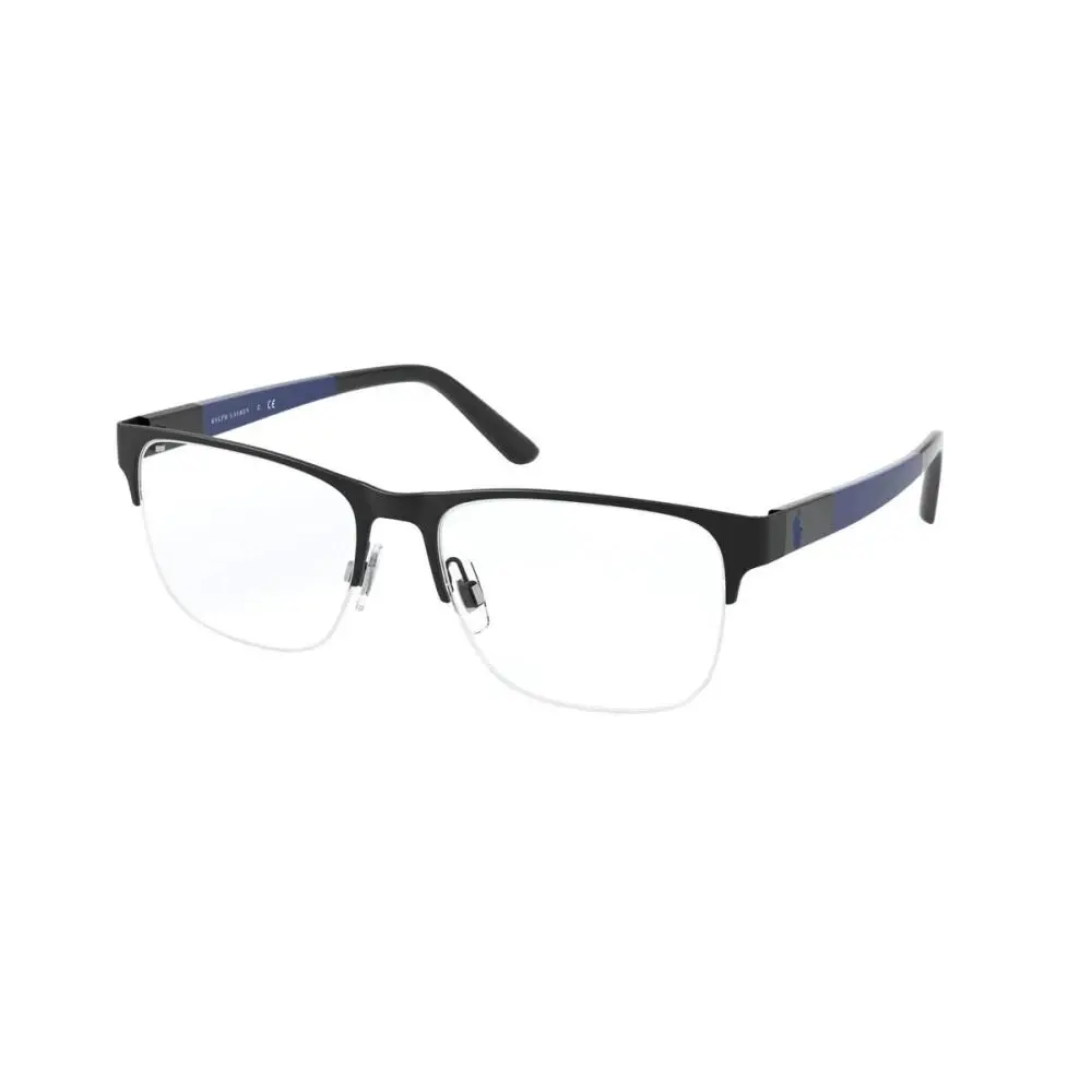 Polo Ralph Lauren Men`s 1196 Eyewear Frames-9003 Shiny Black/blue- 53-17-145