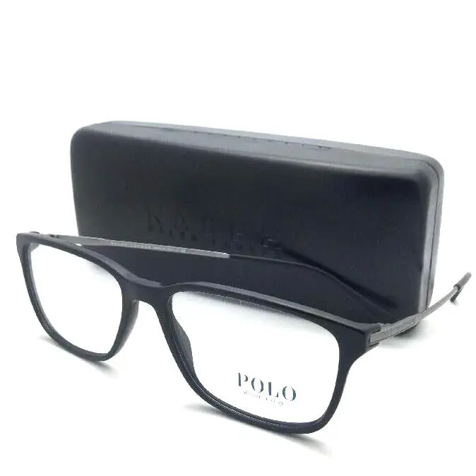 Polo Ralph Lauren Eyeglasses PH 2134 5284 56-17 140 Matte Black Silver Frames