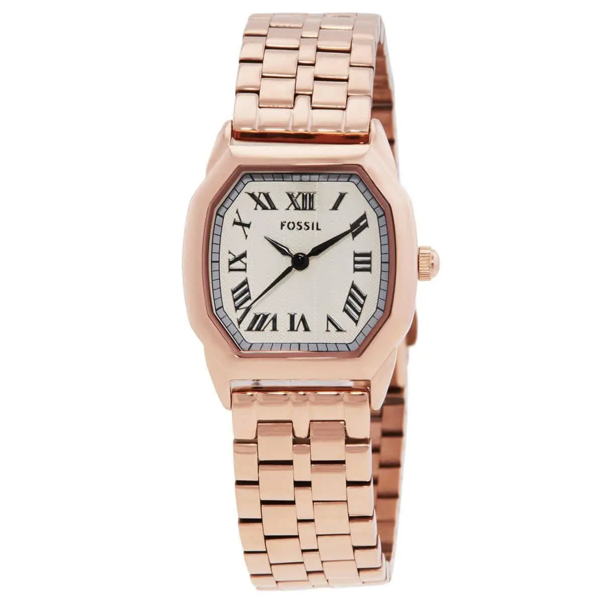 Fossil Harlow Quartz Cream Dial Ladies Watch ES5386 - Beige, Dial: Cream, Band: Rose Gold-tone