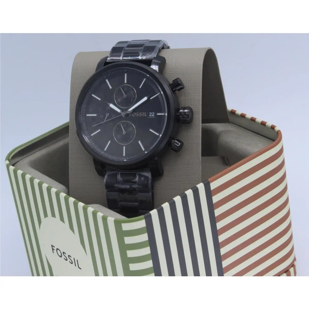 Fossil Rhett Chronograph Multifunction Black Men`s BQ2845 Watch