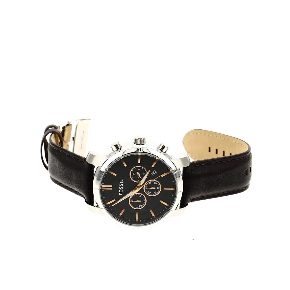 BQ1525 Leather Strap Chronograph Black Leather Watch F2121 by Fossil