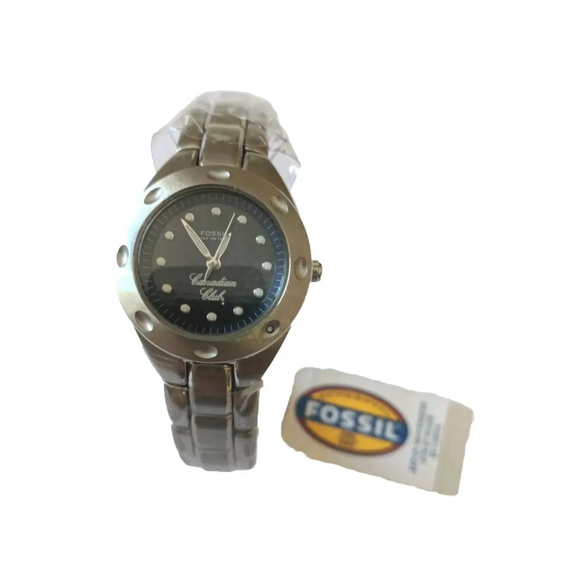 PR-5099 100M Carbon Fiber Blue Face Rotating Bezel Canadian Club Watch by Fossil