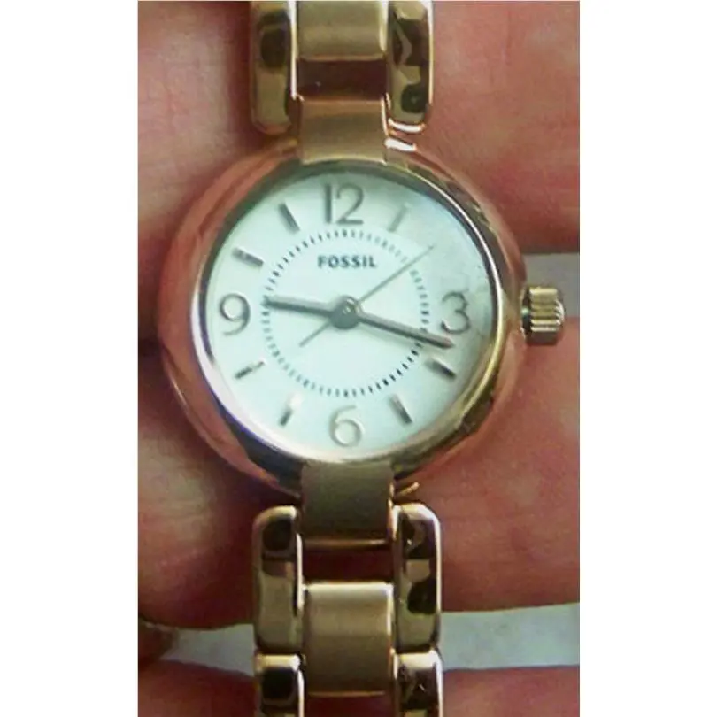 Fossil Rose Gold Tone Womens Three Hand Watch ES2742