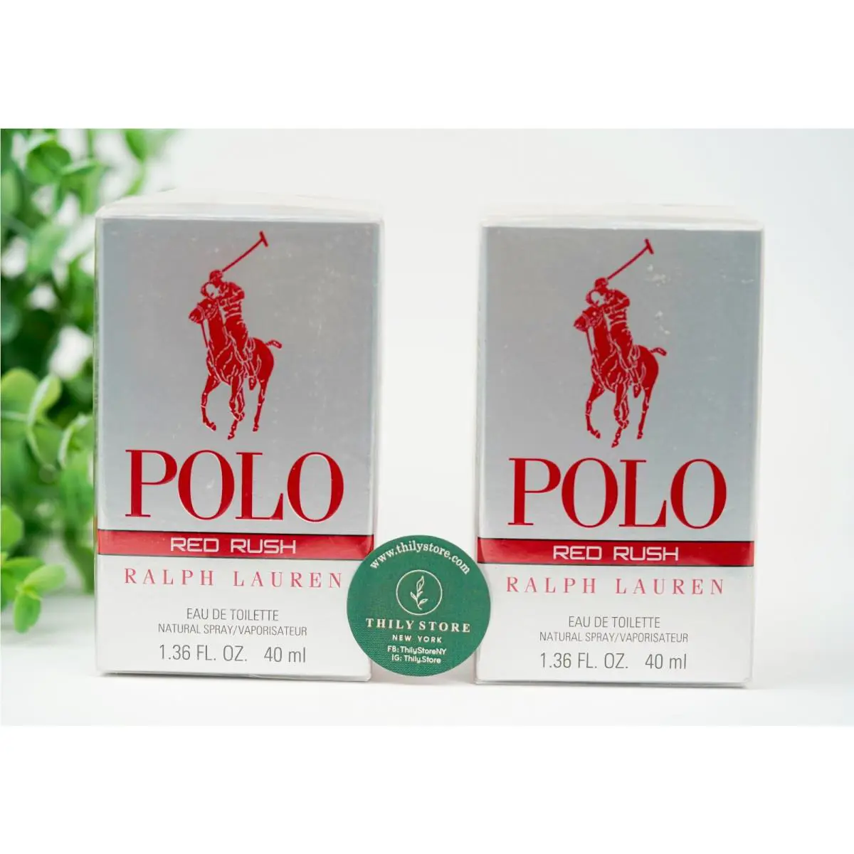 Polo Red Rush Ralph Lauren Edt Cologne 40 ml Each x 2 For Men
