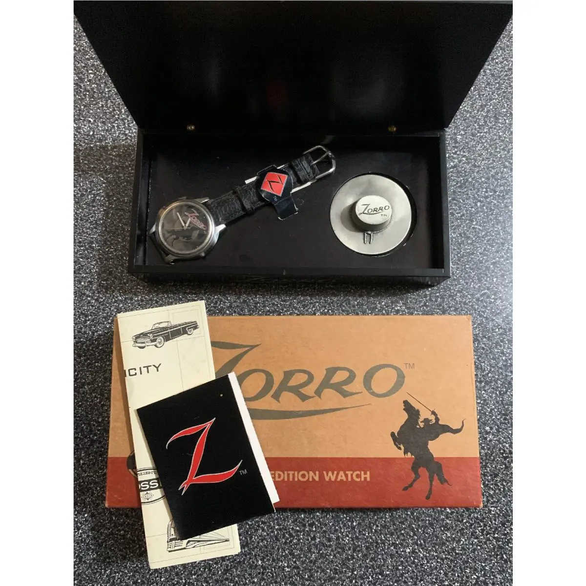 Old Stock Zorro Quartz Men`s Watch by Fossil Limited Edition