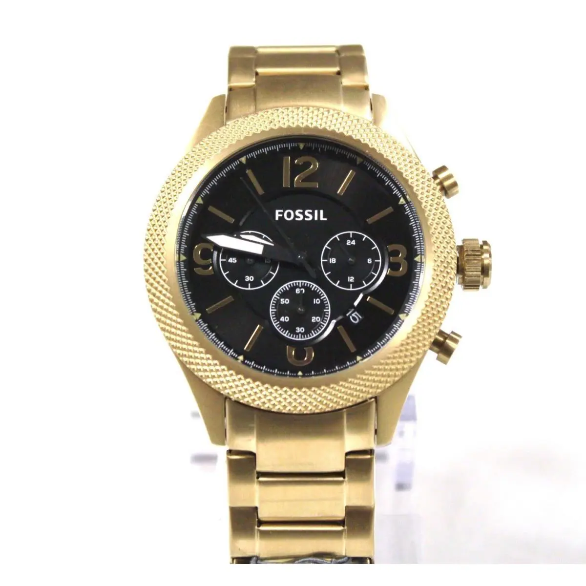 Antique Gold Tone Stainless Steel Chronograph Bracelet Watch BQ2110IE by Fossil