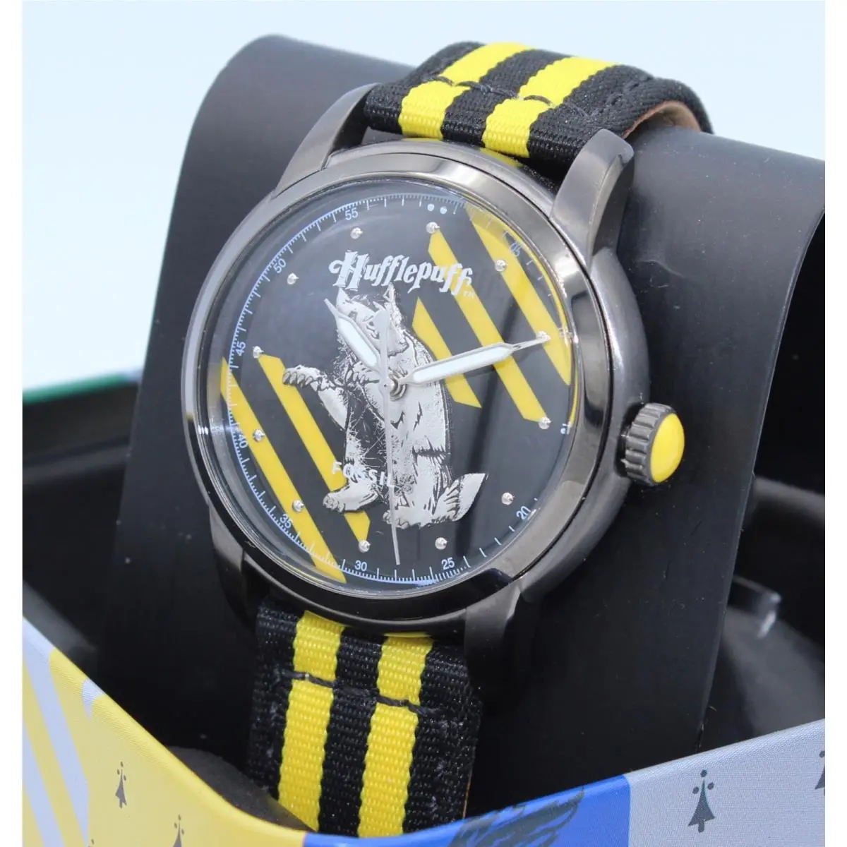 Fossil Limited Edition Harry Potter Hufflepuff Black Nylon Mens LE1159 Watch
