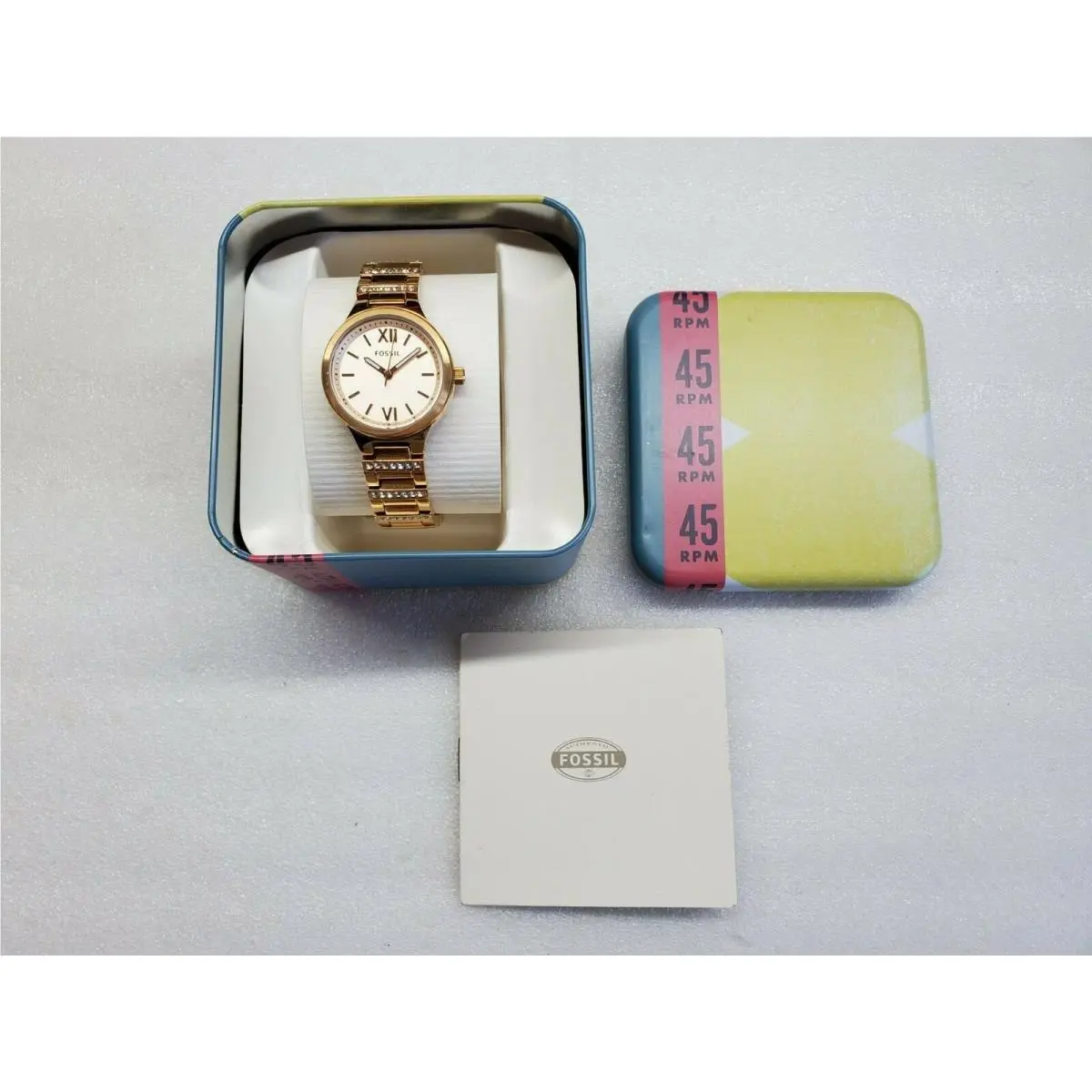 Fossil Rose Dial Rose Gold-tone Stainless Steel Ladies Watch BQ1607