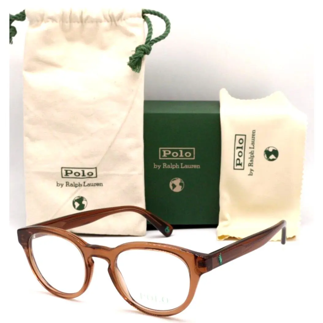 Polo Ralph Lauren PH 2262 6086 Transparent Brown Eyeglasses 48-21