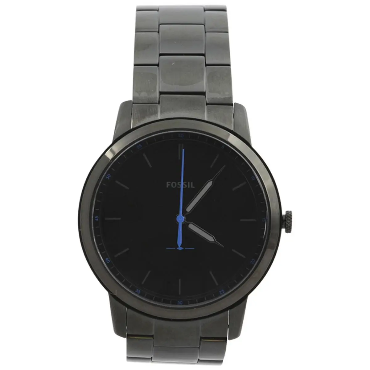 Men`s FS5308 Black Stainless Steel Analog Watch by Fossil