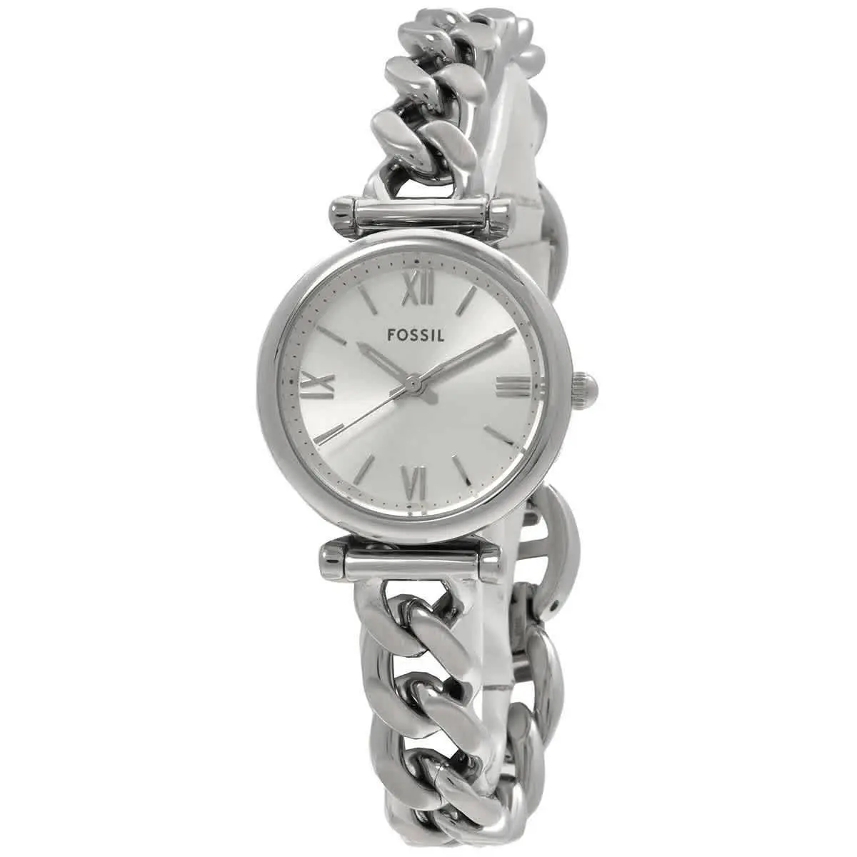 Fossil Carlie Quartz Silver Dial Ladies Watch ES5331 - Silver, Dial: Silver, Band: Silver-tone