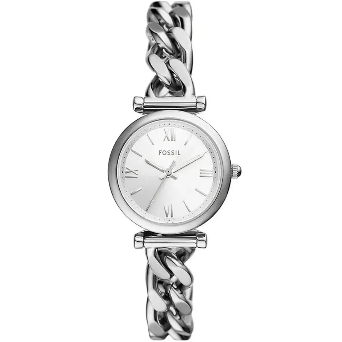 Fossil Women`s Carlie Silver Dial Watch - ES5331 - Dial: Silver, Band: Silver