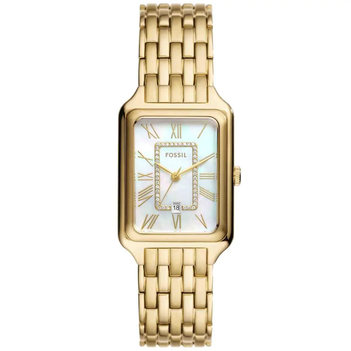 Raquel Date Gold Mother Of Pearl SS by Fossil