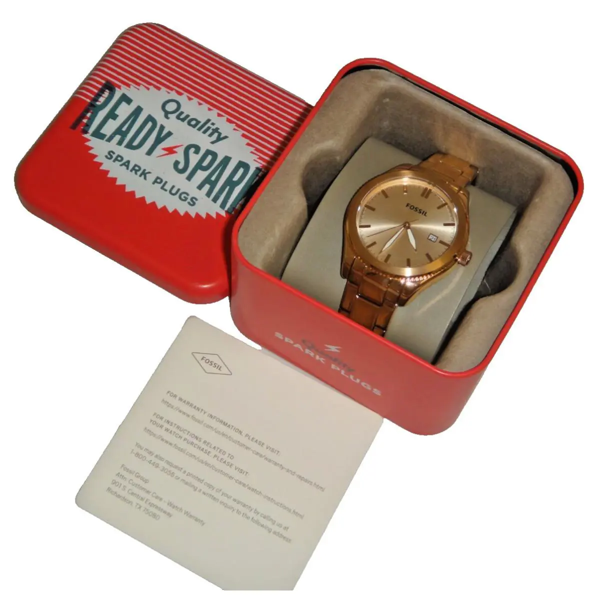 Unisex Rose Gold Stainless Steel Watch 38mm BQ3184 by Fossil