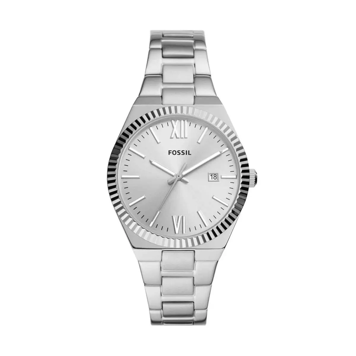 Women`s Scarlette Silver SS 3-Hand Watch ES5300 by Fossil