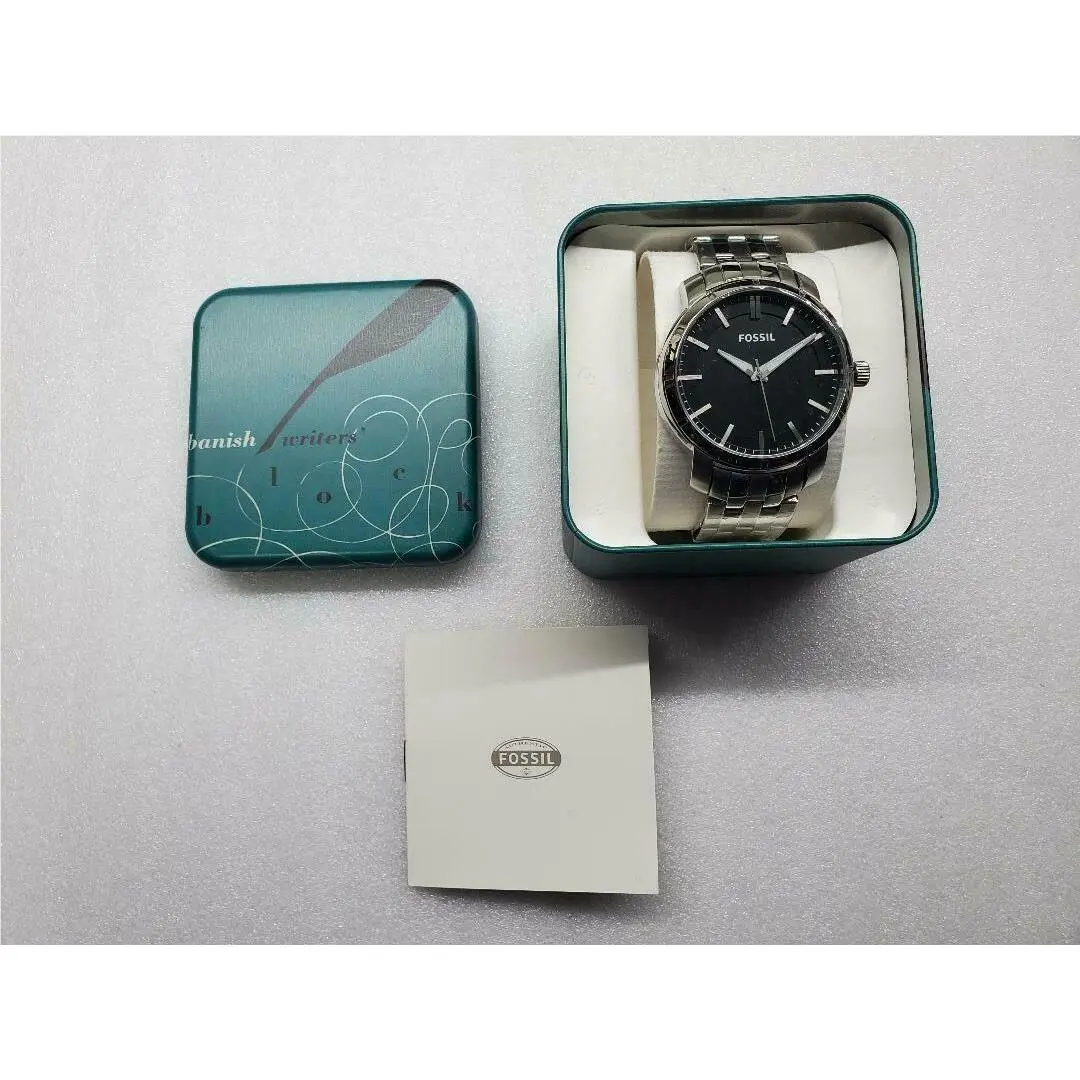 Fossil Black Dial Stainless Steel Case Bracelet Men`s Watch BQ1283IE
