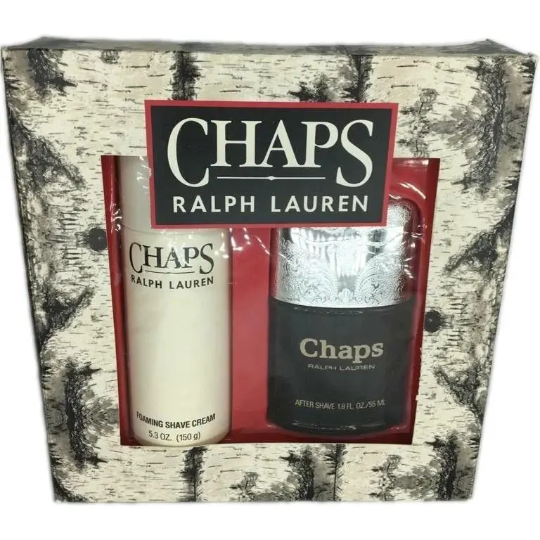 Chaps by Ralph Lauren Set: After Shave1.8 oz Foaming Shaving Cream5.3oz Box NP